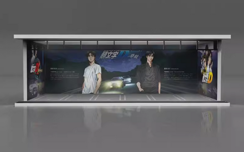 1/64 3D Parking Garage Model – LED Light Display Scene for Car Collectibles