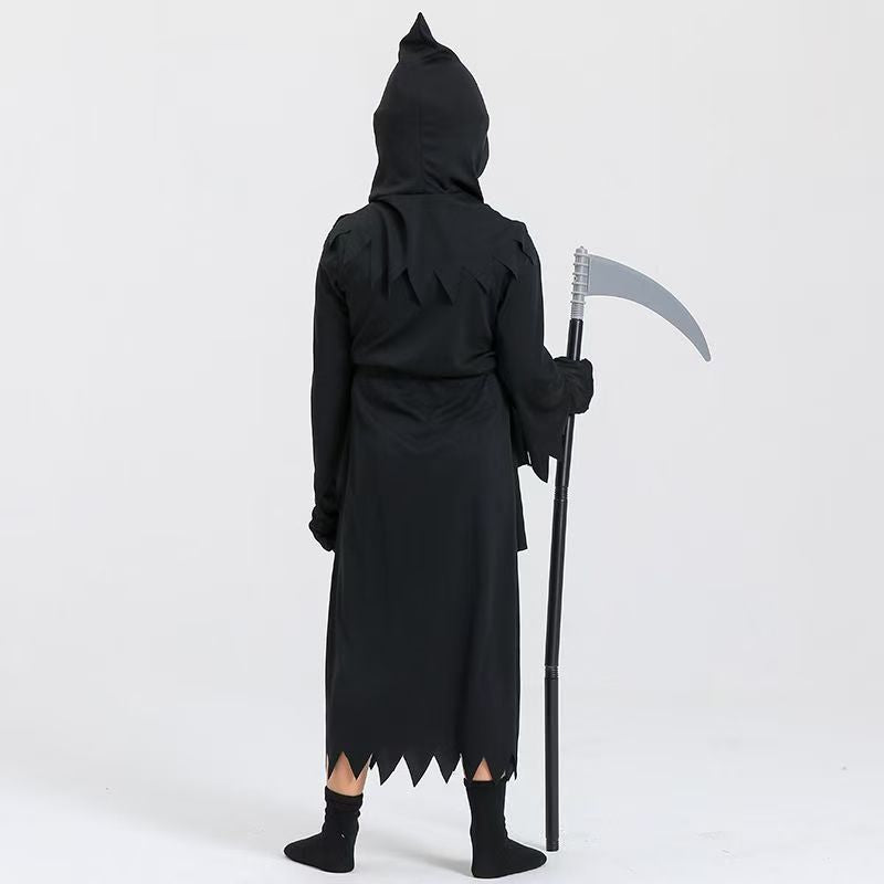 Phantom Grim Reaper Kids Halloween Costume – Glowing Glasses & Full Accessories | Cosplay