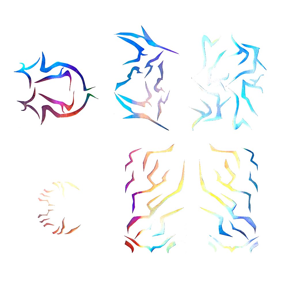 Anime Laser Temporary Tattoos – Holographic Cosplay Stickers