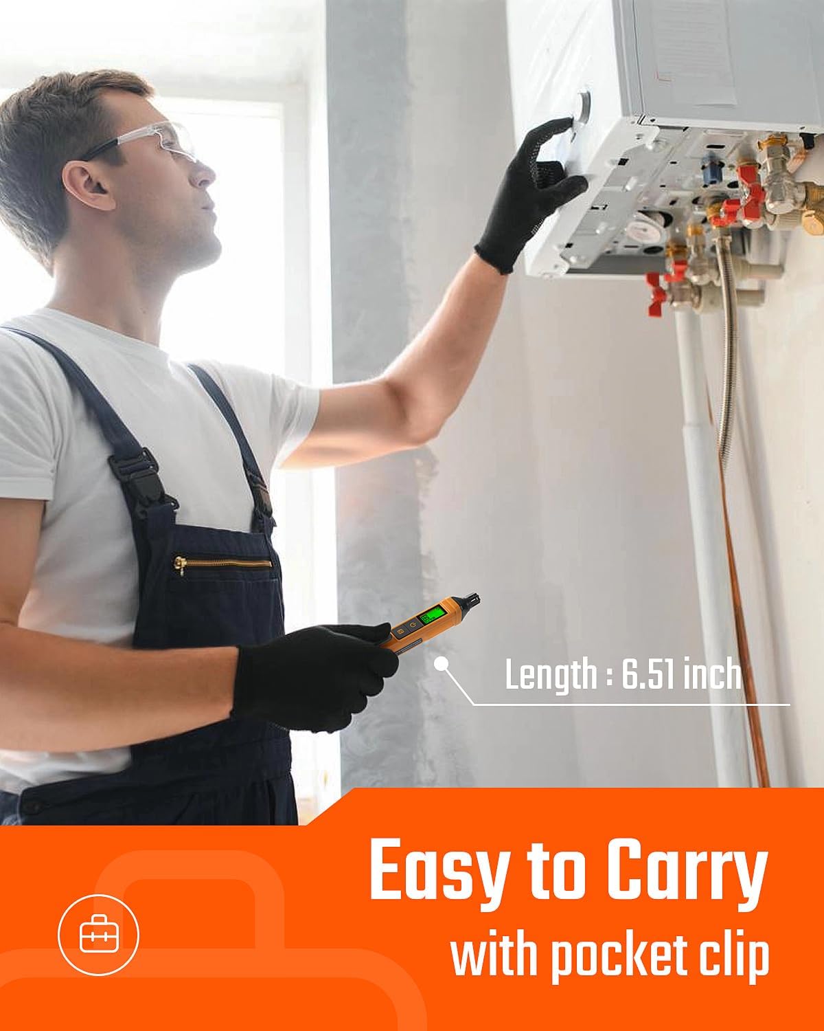 PT199 Gas Leak Detector ā Portable Methane & Propane Sniffer with Sound & Light Alarm