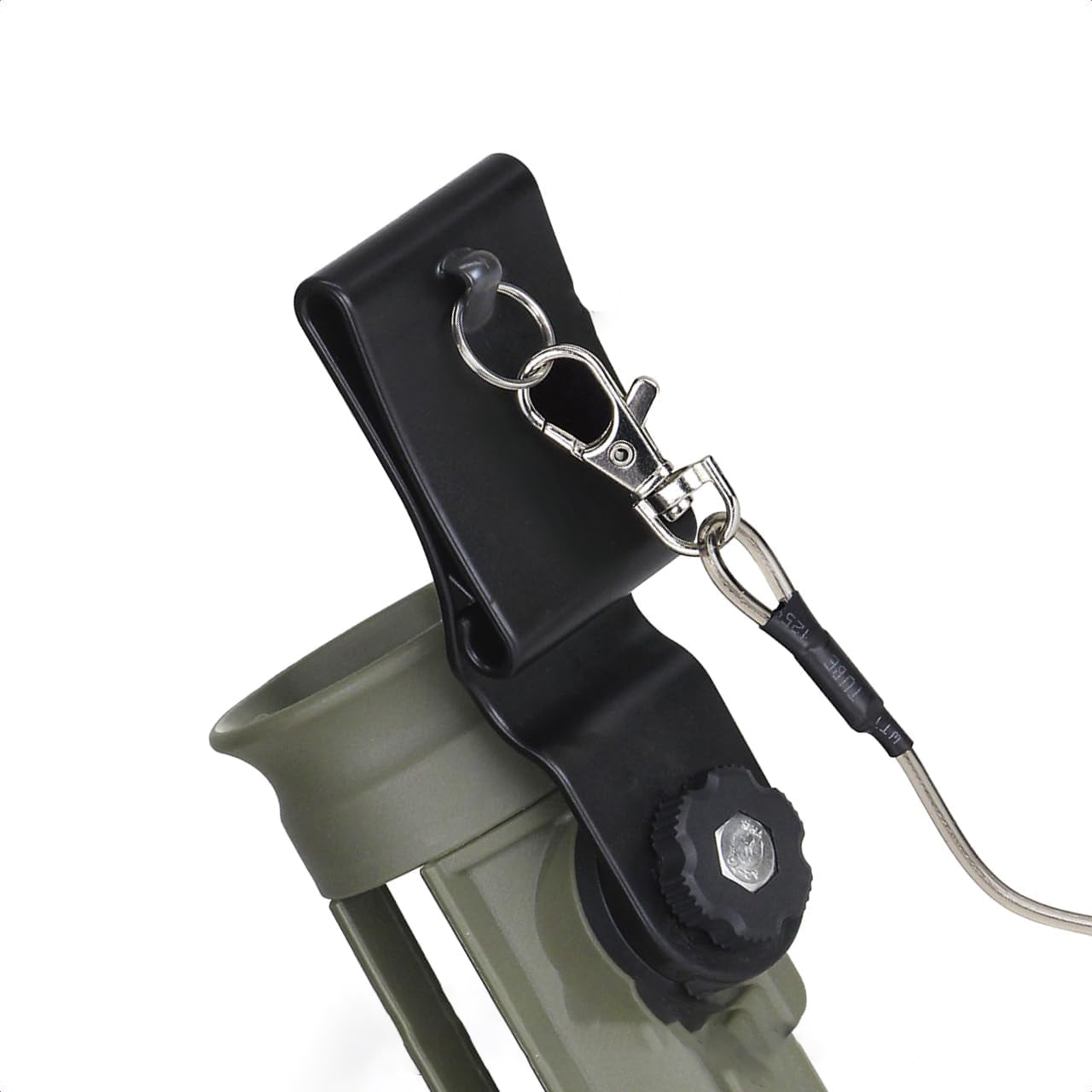 Outdoor Fishing Belt Clip Rod Holder – Rotating Lock Holster