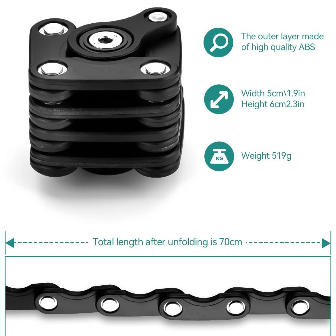 Folding Bike Lock β Compact Security Protection with Mounting Bracket