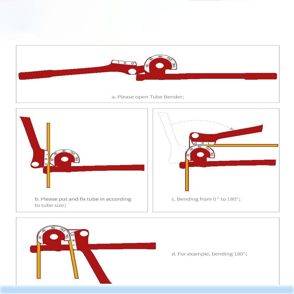 3-in-1 Manual Tube Bender For Copper, Aluminum, Brass & Thin Stainless Steel Pipes
