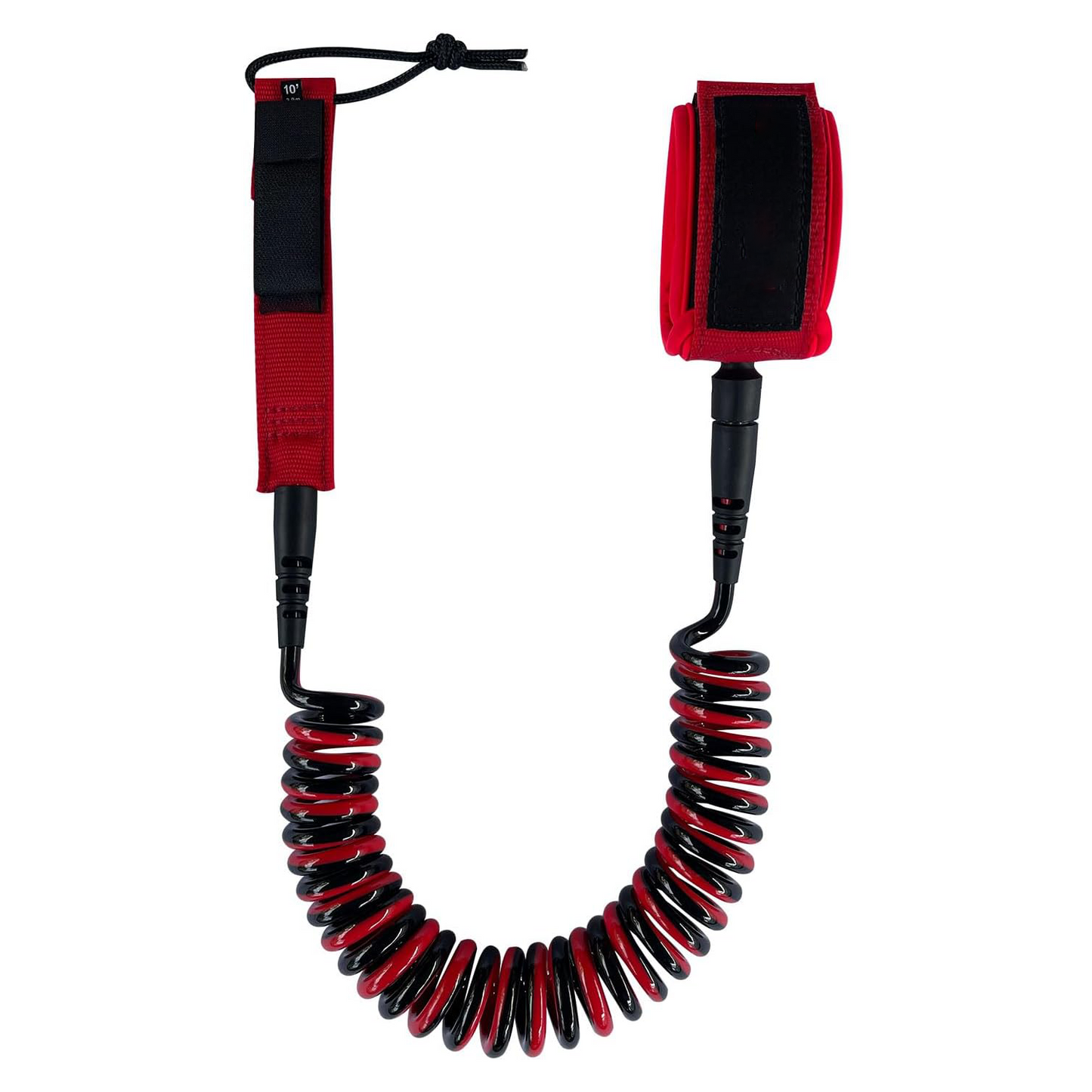 10 ft 7 mm SUP Paddle Board Leash ā Coiled with Premium Anti-Slip Cuff & Flexible Swivel Connector