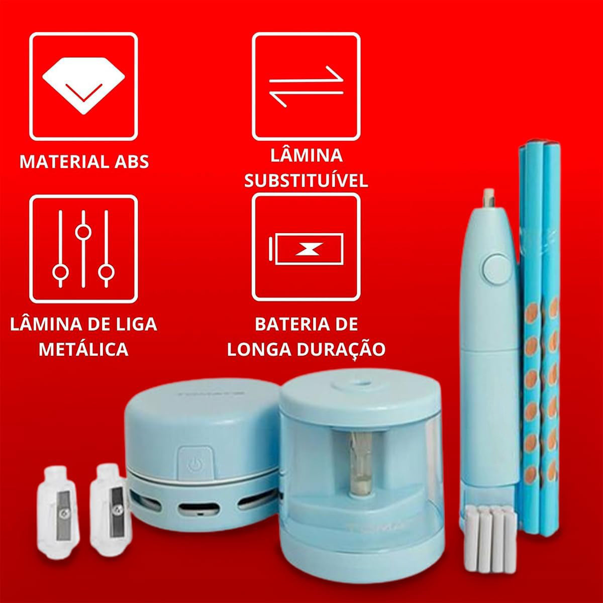 Electric Stationery Set – Complete Office & Home Kit with Electric Stapler, Hole Punch & Pencil Sharpener