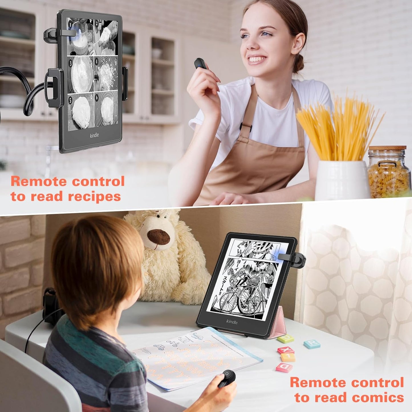 Remote Page Turner Ring for Kindle Paperwhite, Oasis, Scribe, Kobo Thick Case Compatible