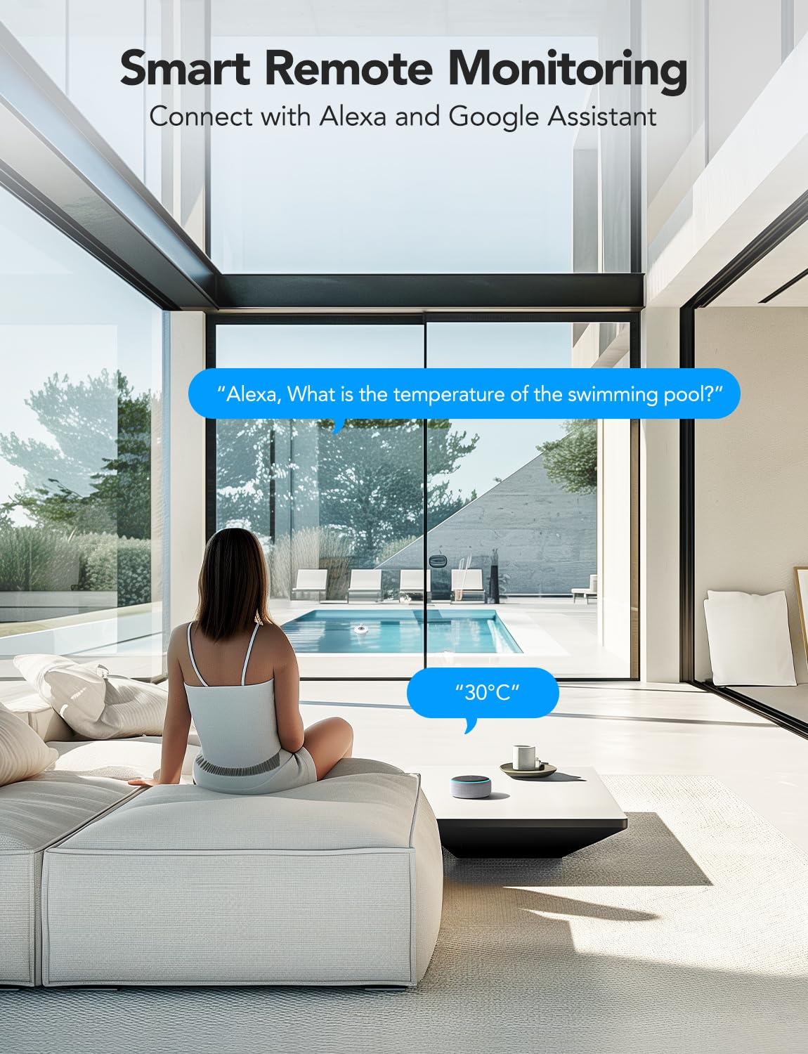 Smart Pool Thermometer with Wi-Fi Gateway | Digital Wireless Water Temperature Monitor