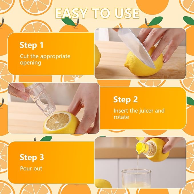 2-Pack Citrus Juicer โ Manual Lemon Squeezer with Lids