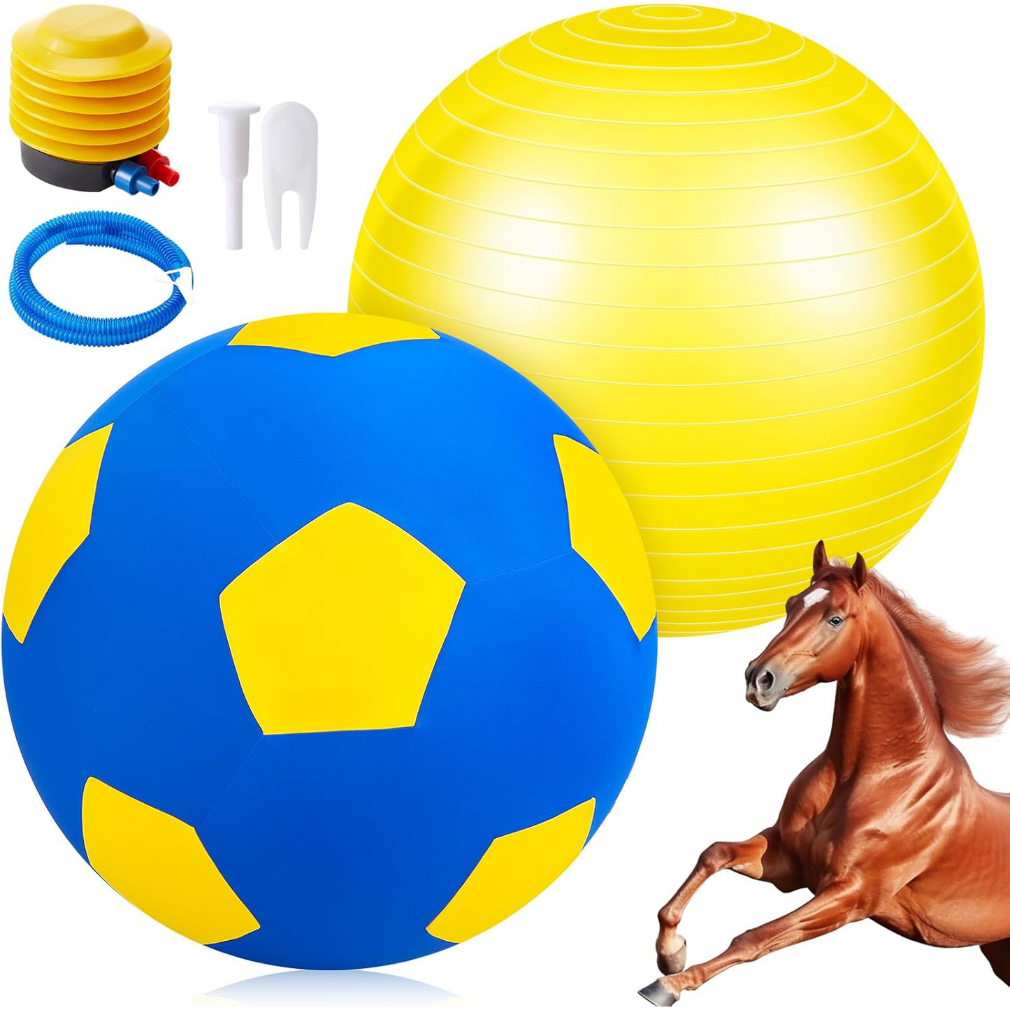 40-Inch Giant Horse Play Ball ā Anti-Burst with Cover & Pump