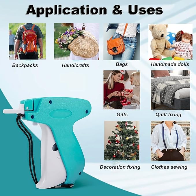 Quick Sewing Tag Gun – Mini Hemming Tool with 2000 Fasteners