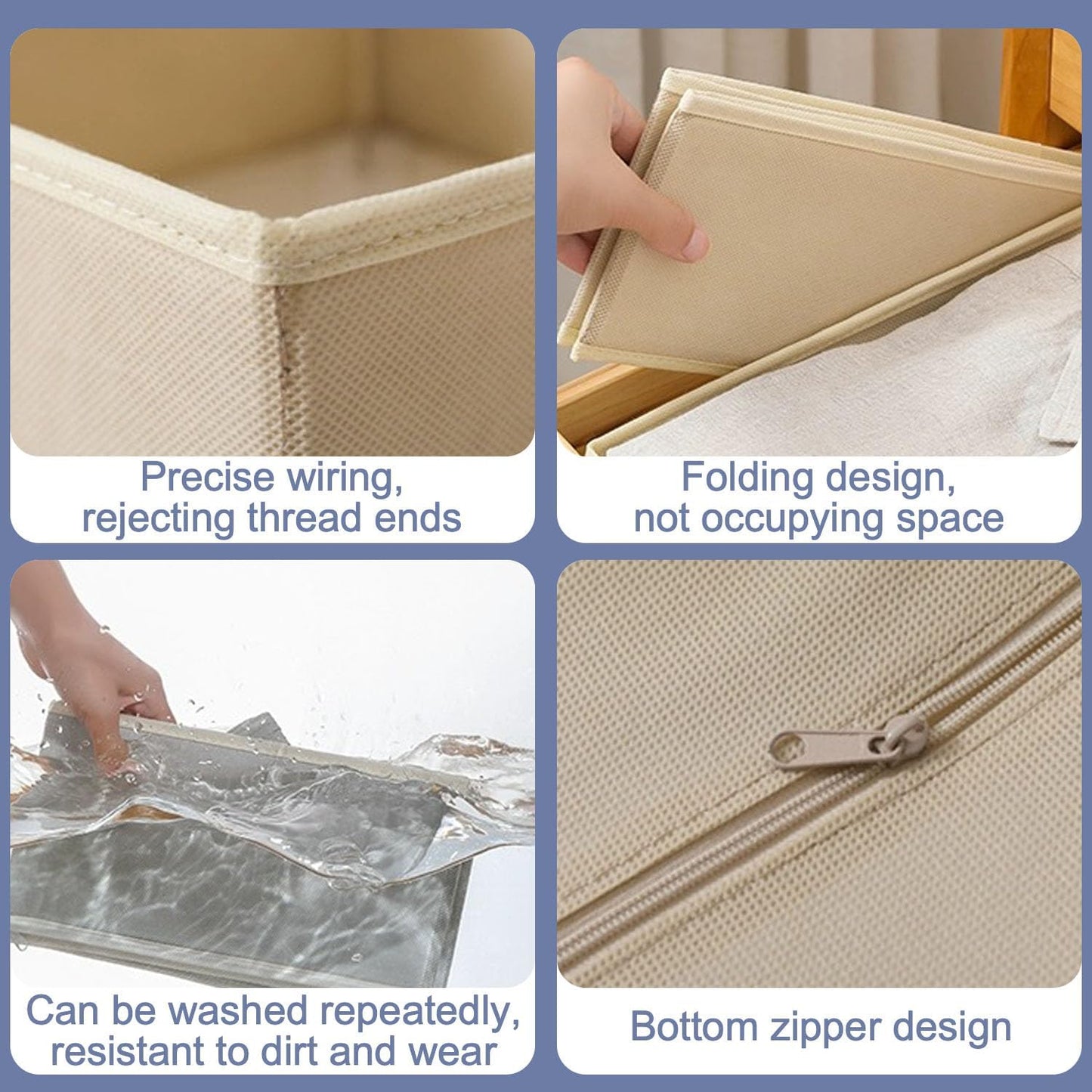 Clothing Drawer Organizer – 6-Piece Foldable Drawer Divider Storage Set for Bedroom