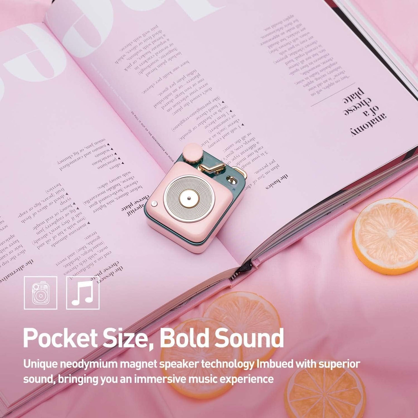 Mini Retro Bluetooth Speaker – Portable Wireless Metal Speaker with Clear HiFi Sound