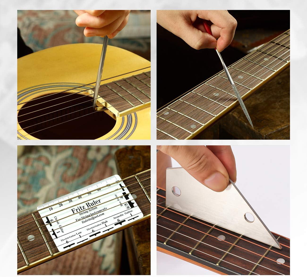 25-Piece Guitar Repair Tool Kit | Portable Carrying Case | For Acoustic, Electric Guitars, Ukulele, Bass, Banjo