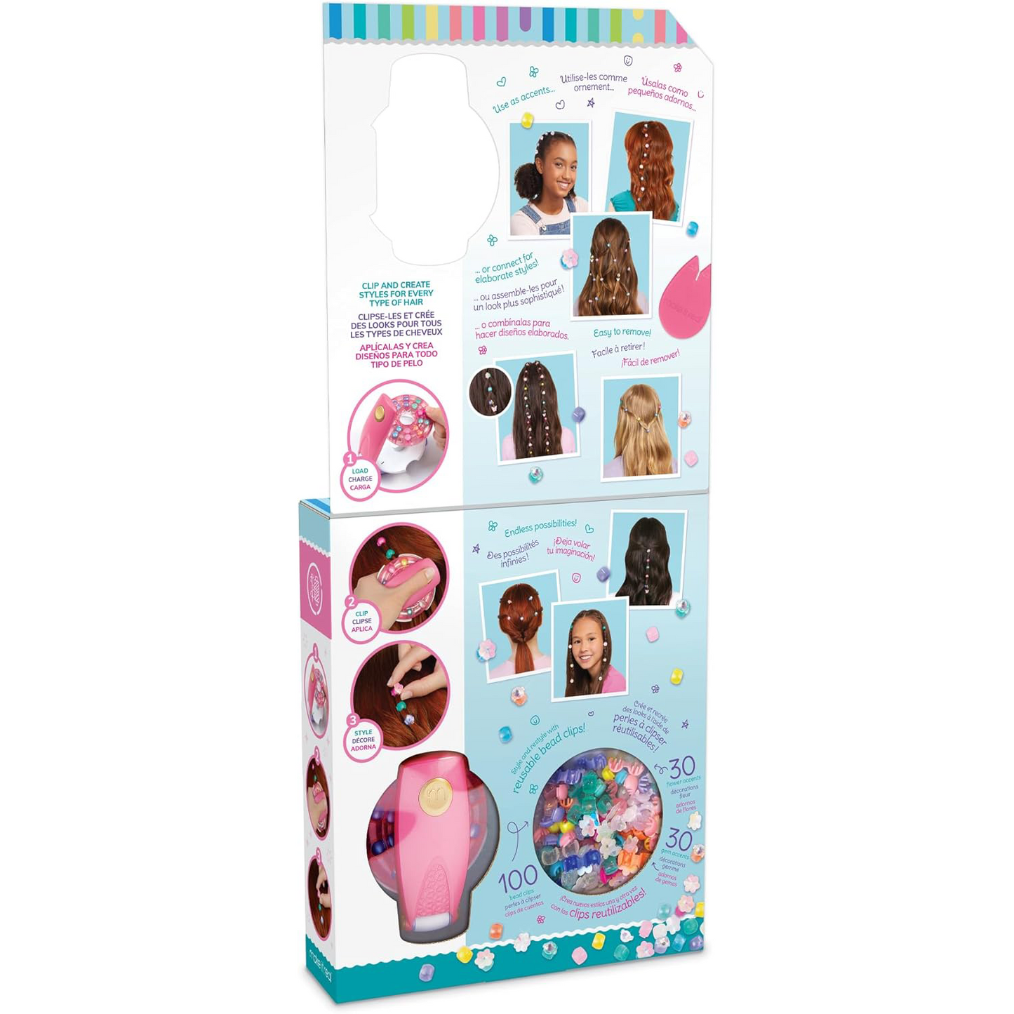 Glam Hair Styling Set ā Reusable Beads & Clips for Creative Hairstyles