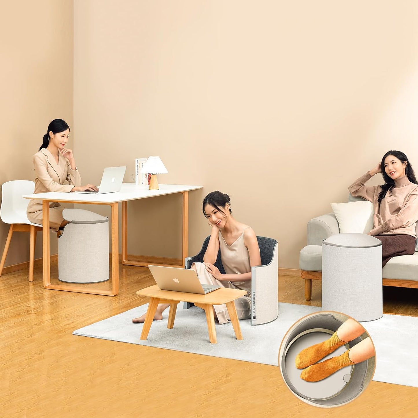 Foldable Under Desk Foot Warmer ā Adjustable Temperature, Silent & Energy-Saving Indoor Heater