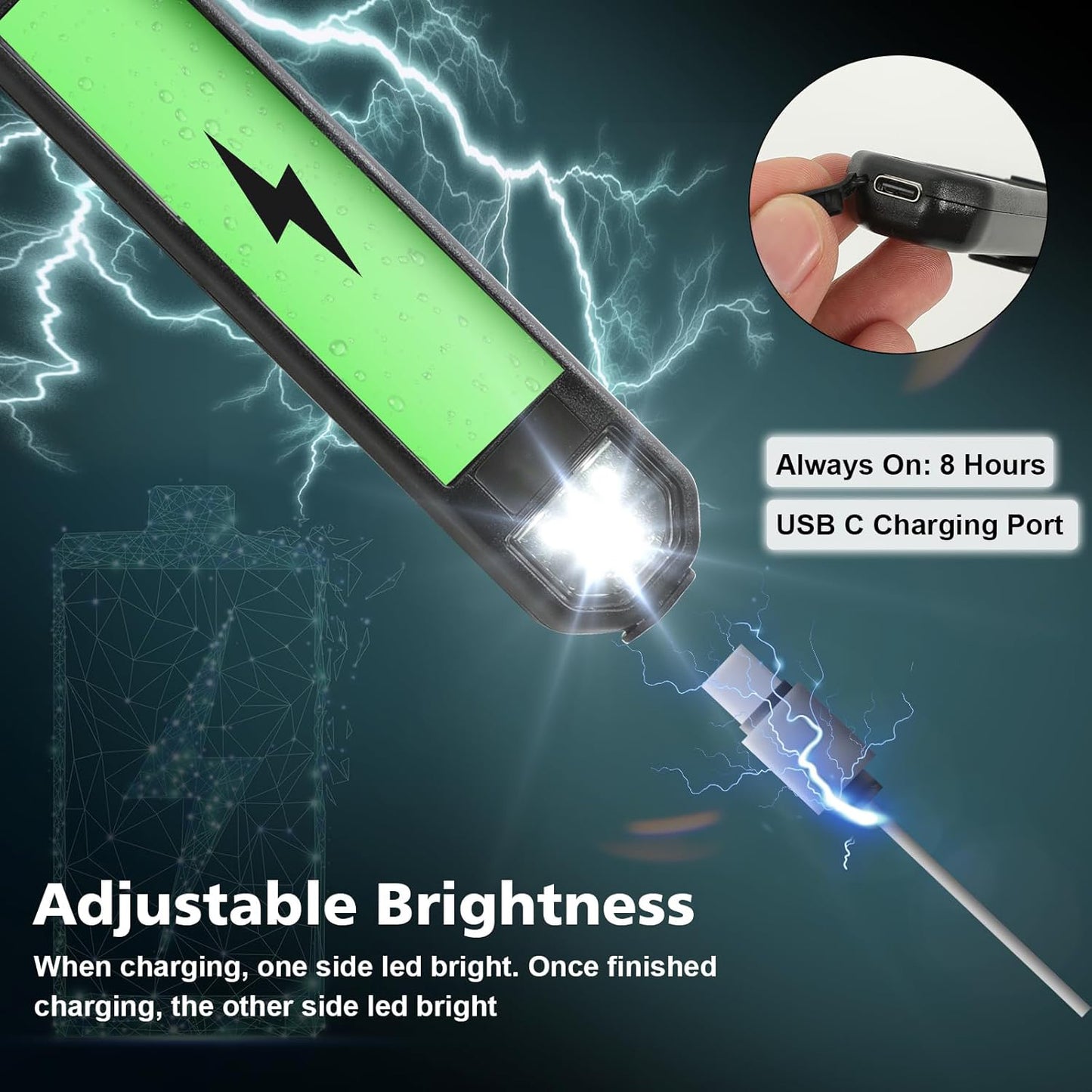 Ultra-Thin Magnetic LED Roll Cage Light – Rechargeable Type-C Interior Lighting Strip