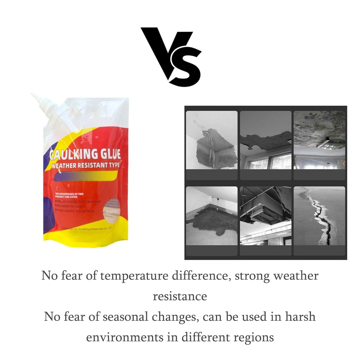 Concrete Crack Waterproof Sealant ā Durable 500g Filler for Outdoor Repair & Protection