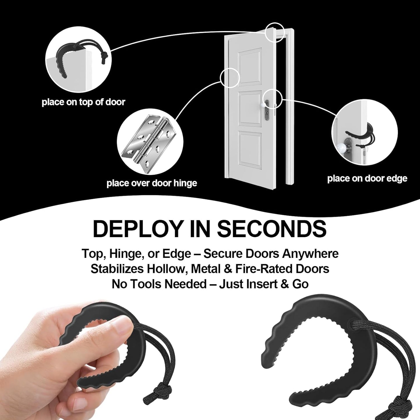 First Responder Door Stop β Reliable Emergency Door Wedge with Nylon Cord