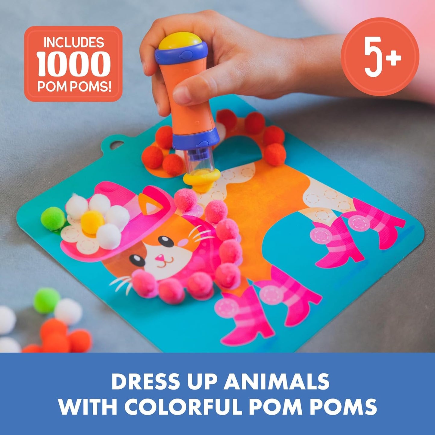 Pom Pom Animal Craft Kit – Creative Dress-Up Activity Set for Kids