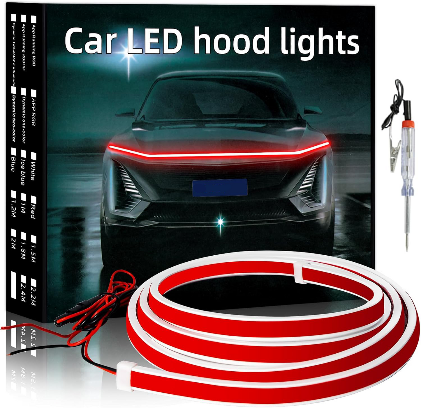 RGB Car Hood Light Strip β Dynamic Multicolor Waterproof LED Kit