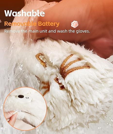 Cute Electric Heated Gloves – 3000mAh Battery, Wearable Hand Warmers for Women