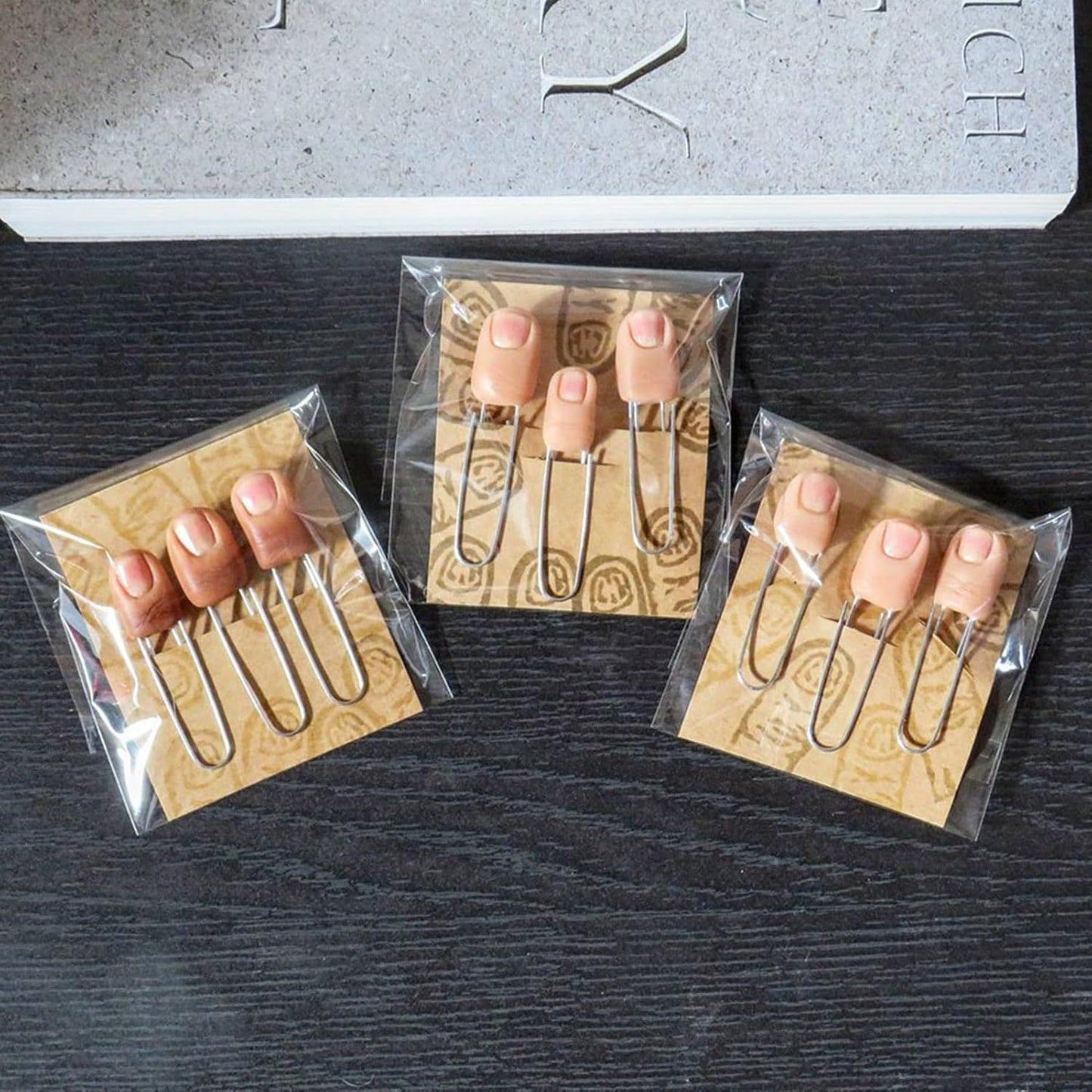 Creepy Finger Bookmarks – Fun Paperclip Bookmark Set | Resin Finger Clips for Halloween