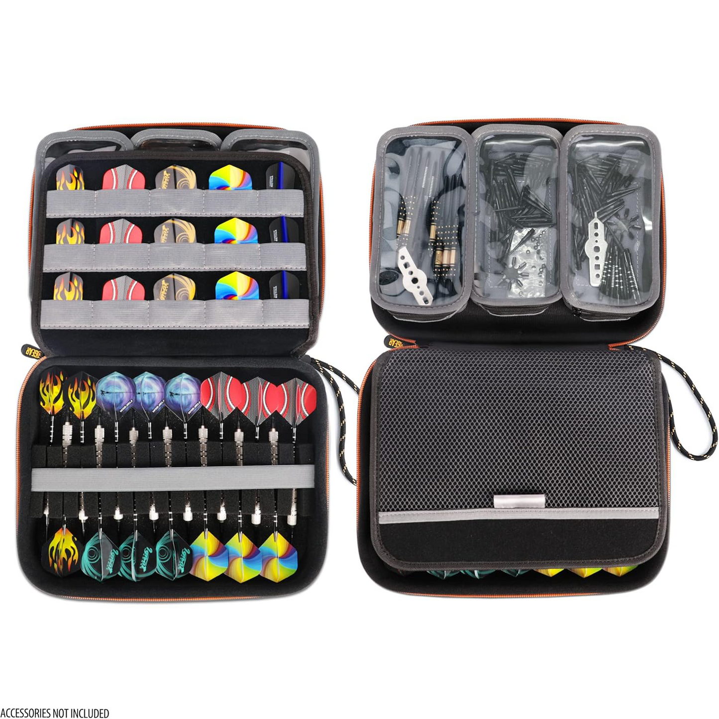 XL Semi-Hard Shell Dart Case β Protective Storage for 15-Piece Dart Set & Accessories