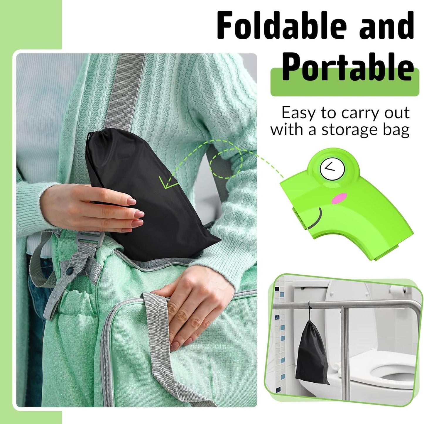Portable Toddler Potty Seat – Foldable Anti-Slip Toilet Training Seat