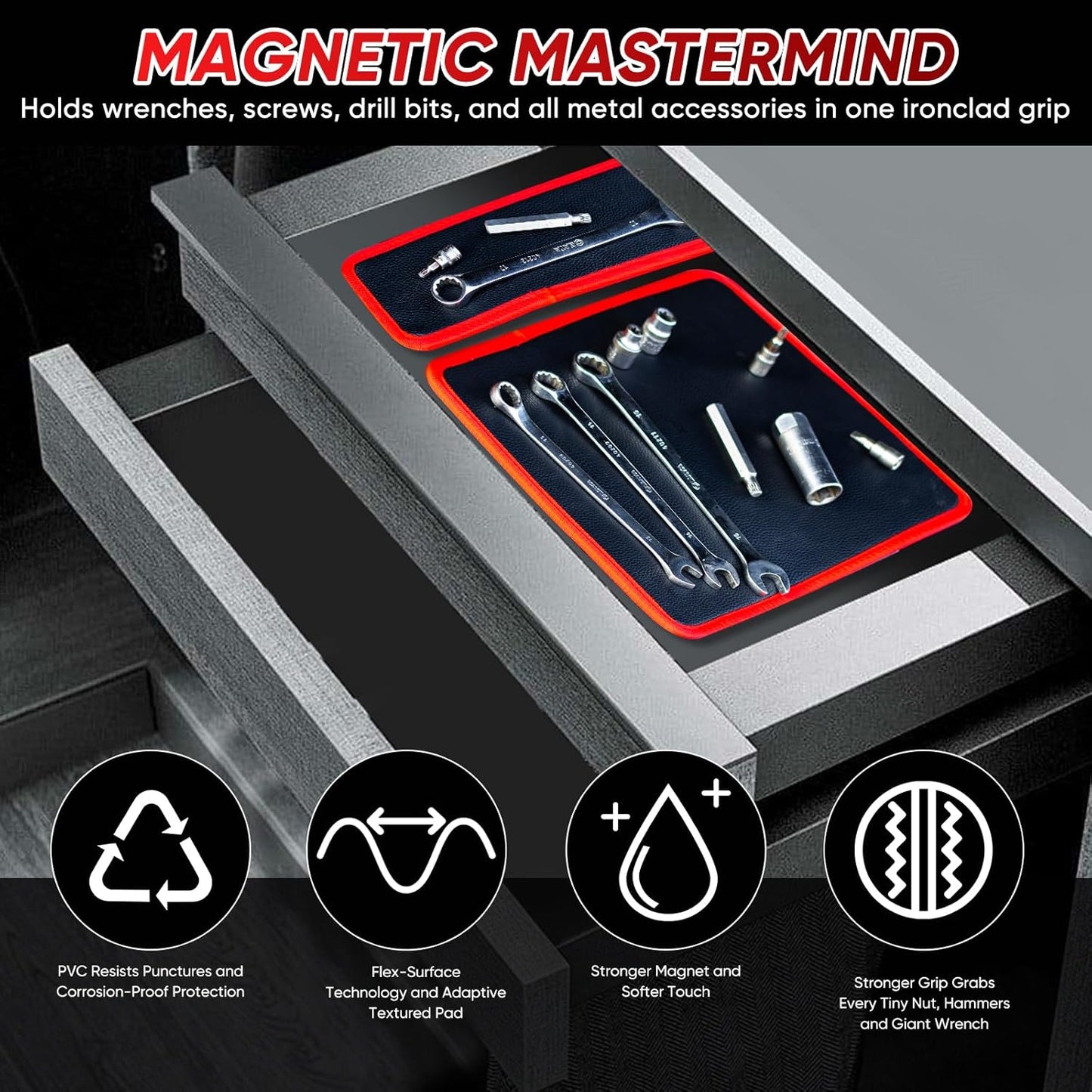 Flexible Magnetic Tool Mat – Ultra-Thin Magnetic Tool Holder for Automotive Body Panels