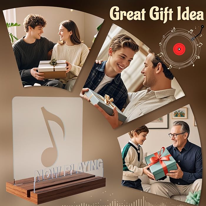 Glowing Vinyl Record Display Stand |LED Light Album Display Stand