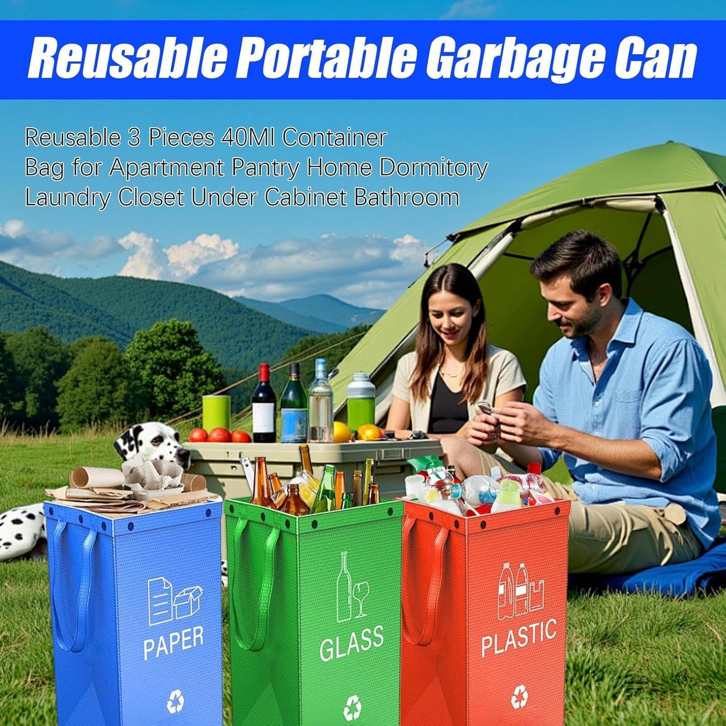 Foldable Trash Can – Leakproof Reusable Waste Bin