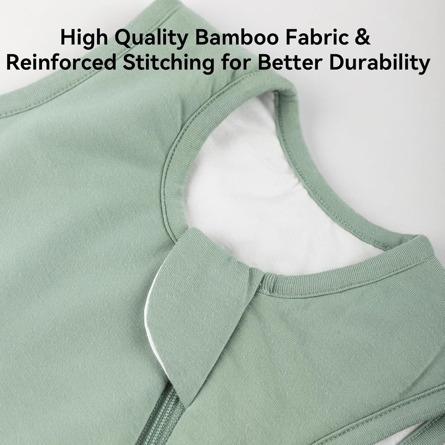 Baby Bamboo Fiber Sleeping Bag | 1.0 TOG Wearable Blanket with Dual Zippers