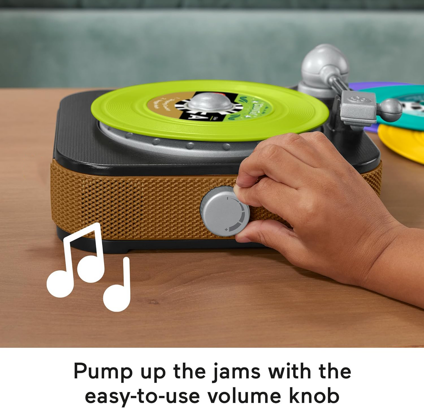 Deluxe Musical Record Player Toy – Retro Turntable with 6 Double-Sided Albums