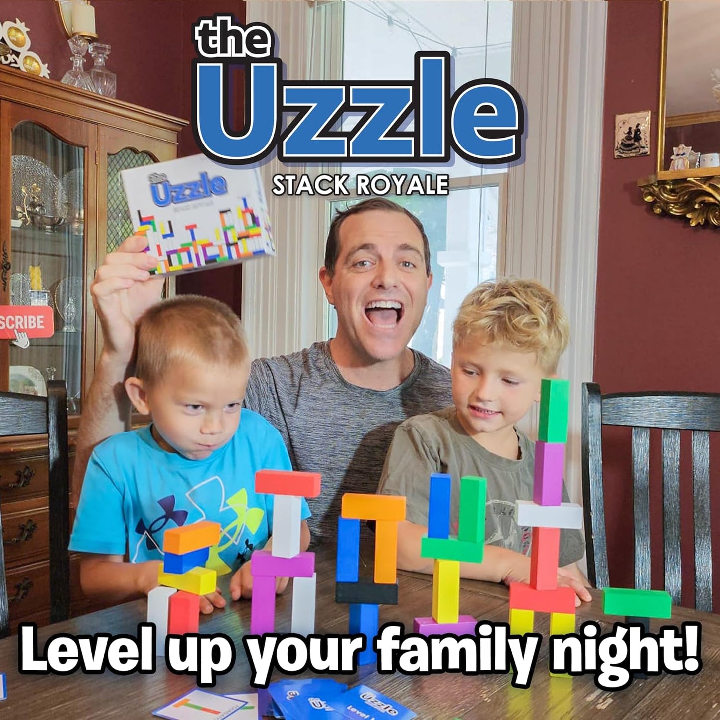 Puzzle Game – Wooden Blocks & Challenge Cards | Family & Party Game for All Ages