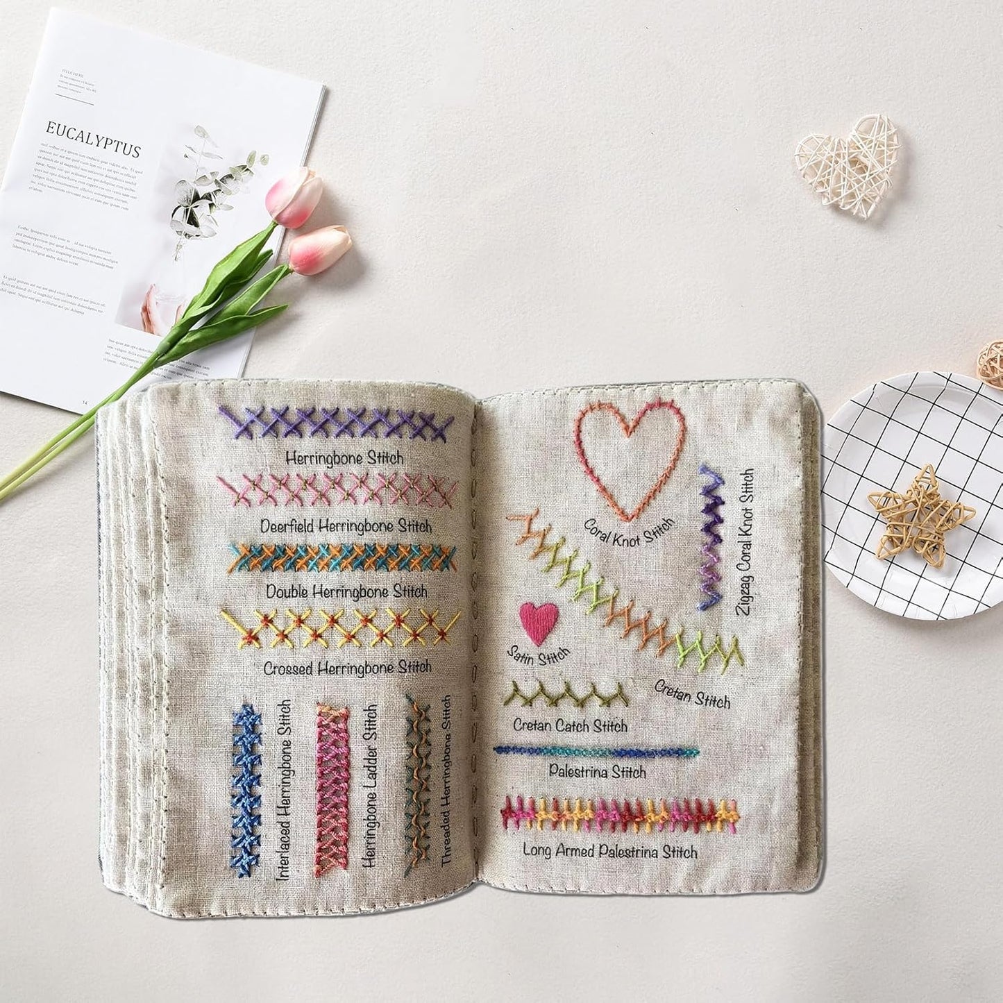 Portable Embroidery Stitch Book + Professional Sewing Kit
