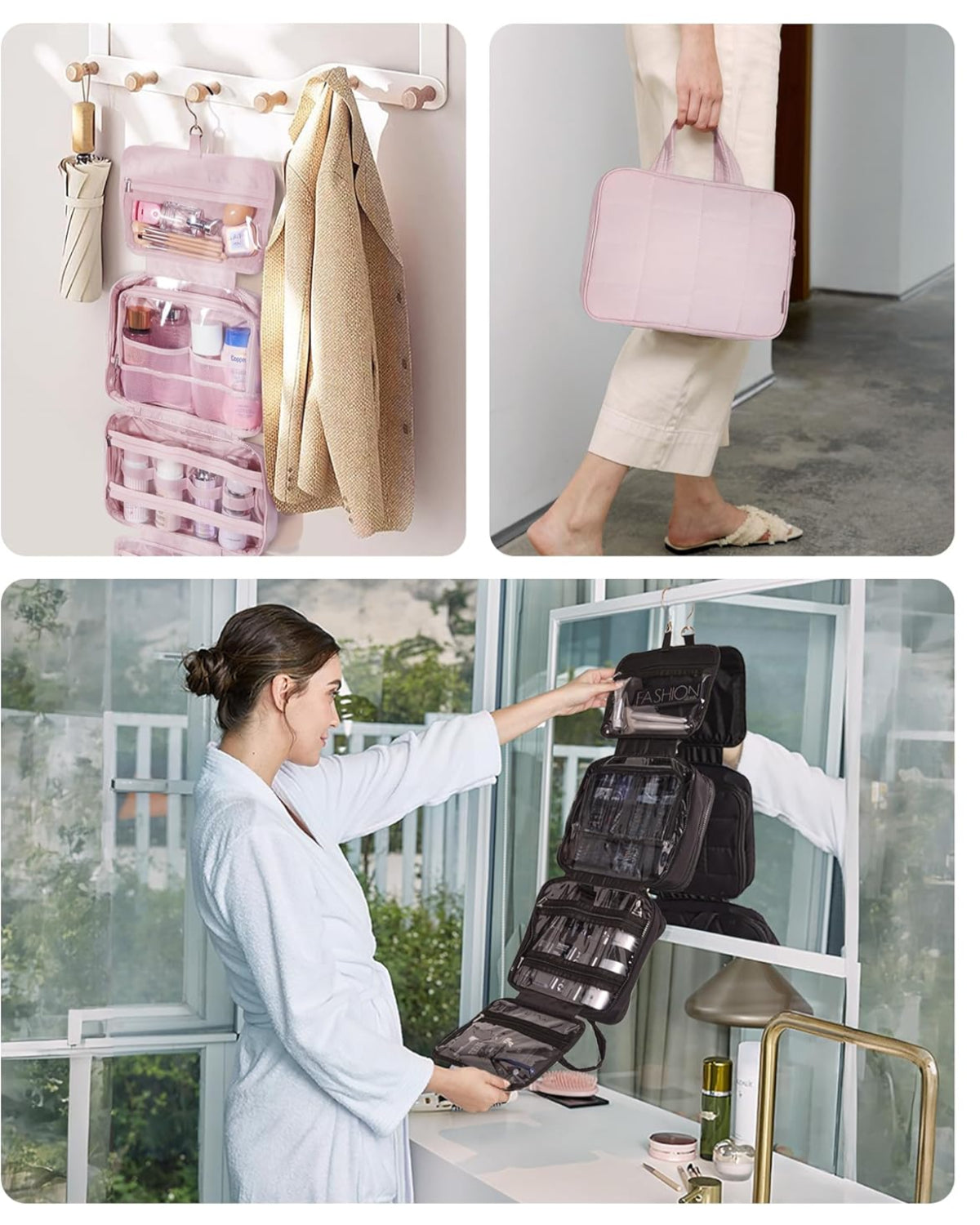 Travel Toiletry Bag with Jewelry Organizer ā Puffy, Spacious & Stylish