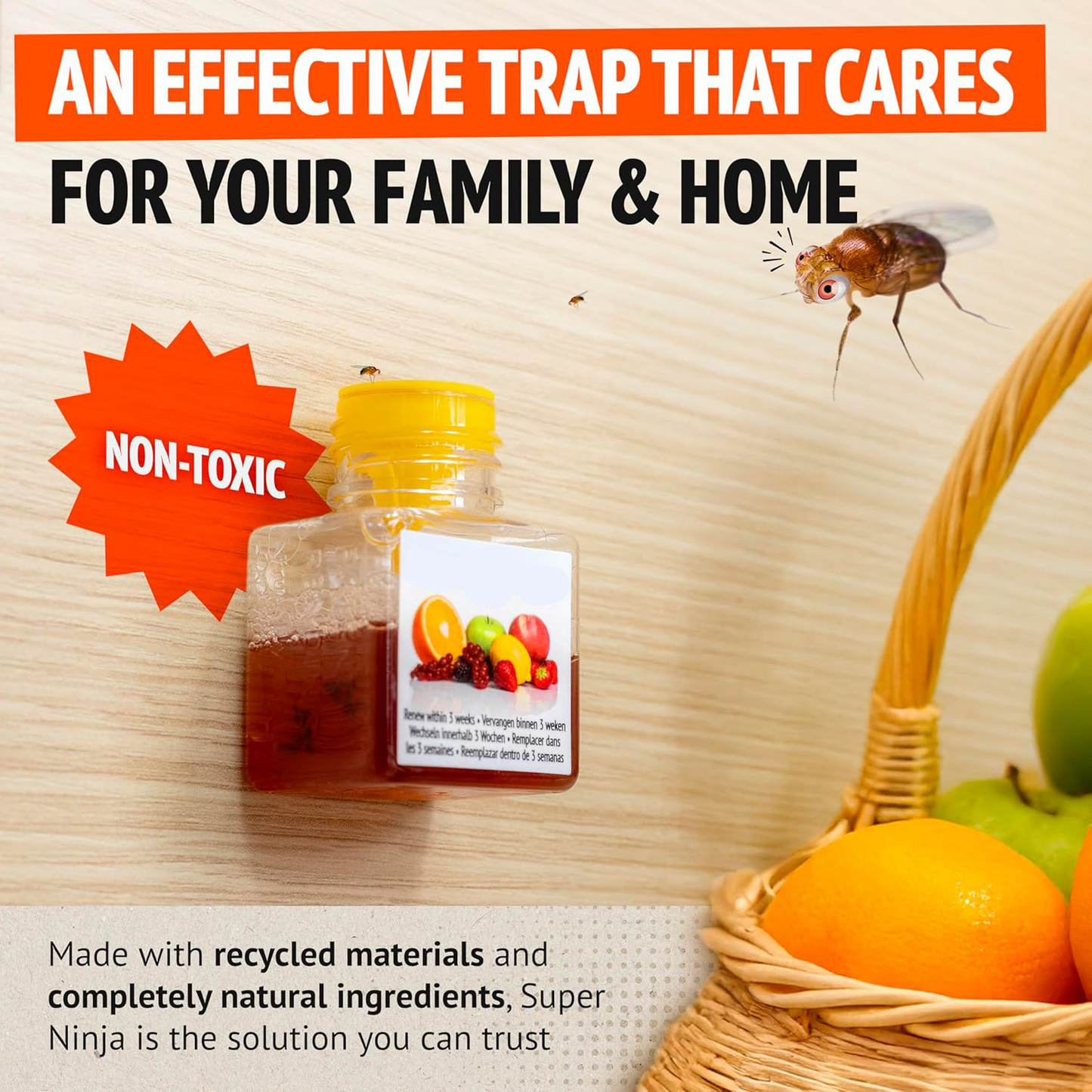 Fruit Fly Trap β Long-Lasting, Safe & Effective Kitchen Solution