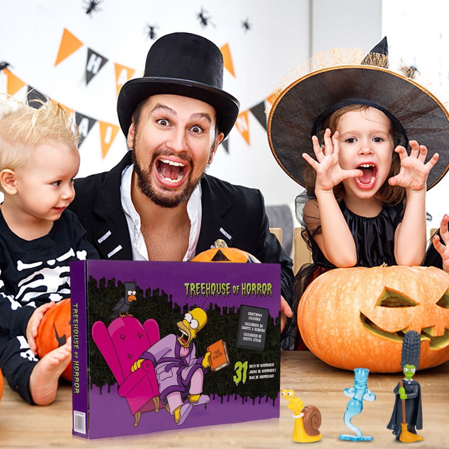 The Simpsons Treehouse of Horror 31-Day Advent Calendar – Halloween Countdown with Mini Collectible Figures