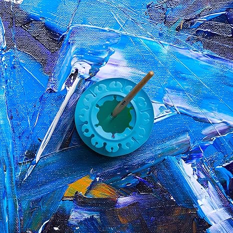 Paint Brush Cleaner Cup – Anti-Spill Rinse Cup with Brush Holder, Rubber Scraper & Drip Tray