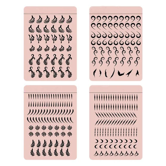 Face Painting One-Stroke Line Practice Board – Tracing Training Sheet | Perfect for Beginners & Makeup Artists