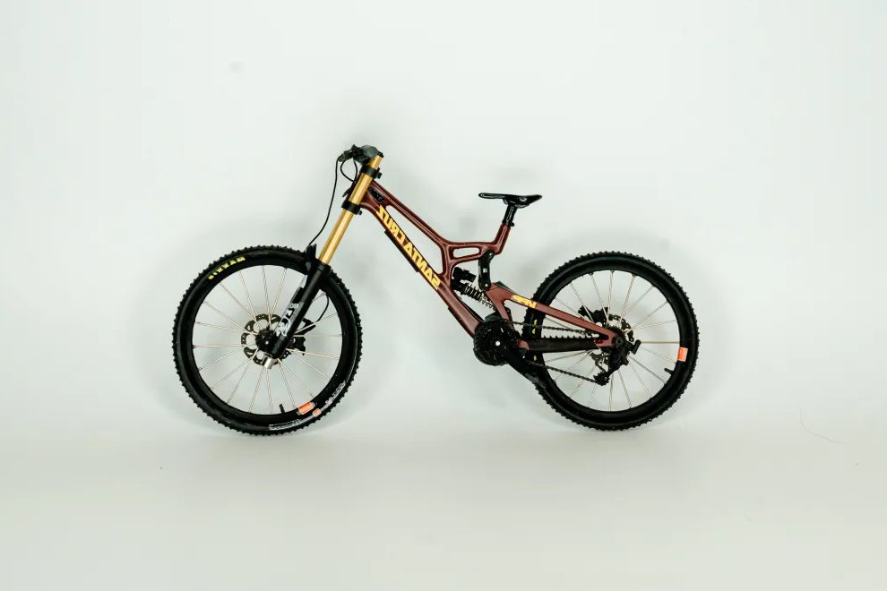 Mountain Bike Model - Resin ABS Frame with Metal Copper Spokes