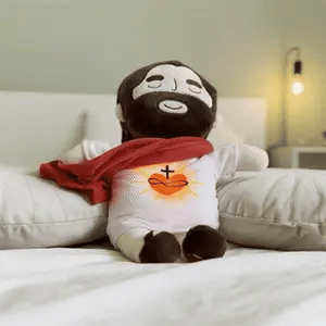 Breathing Jesus Plush Toy – Comfort & Faith Companion | Soothing Rhythmic Breathing