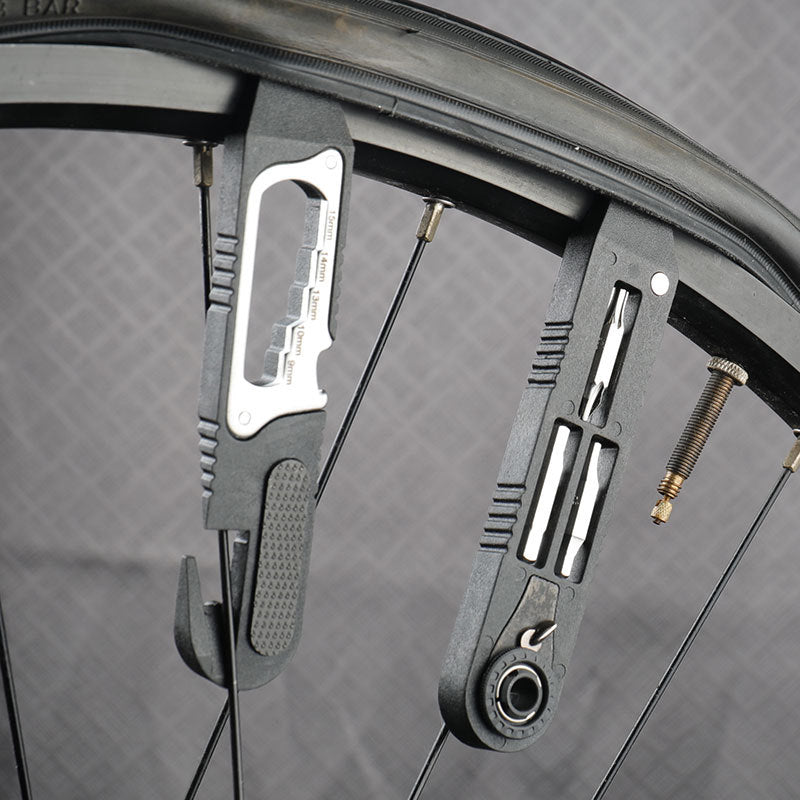 Bicycle Tire Lever Tool Set ā 14-in-1 Portable Bike Multi-Tool with Mini Ratchet Wrench, Tire Levers