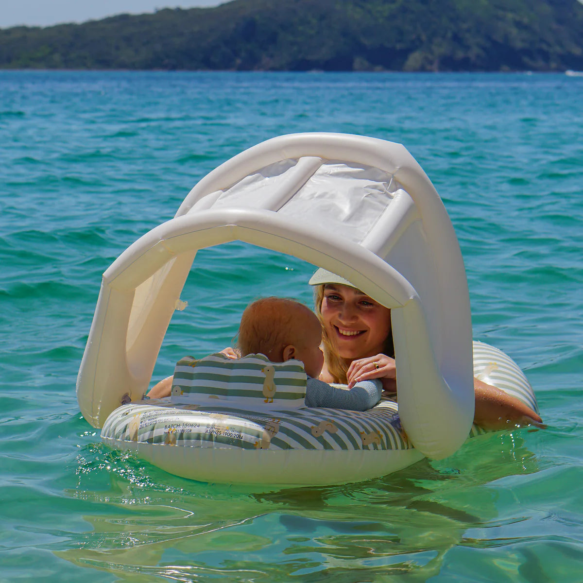 Baby Pool Seat | Removable Sunshade Canopy | Soft Support Design | For 11–15 kg Babies