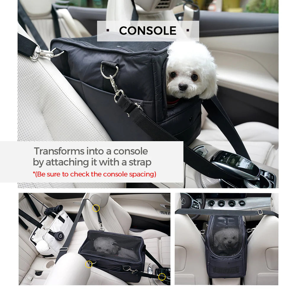 Trapezoid Design Pet Carrier Bag – Soft-Shell Dog Travel Seat & Portable Console Carrier
