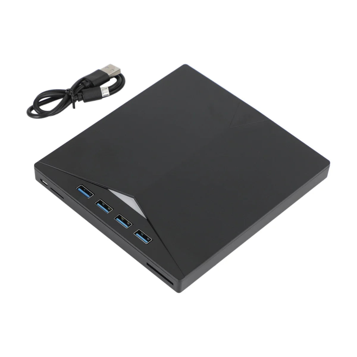 External DVD Drive – 7-in-1 Portable USB 3.0 CD/DVD Player & Burner with Type-C Hub