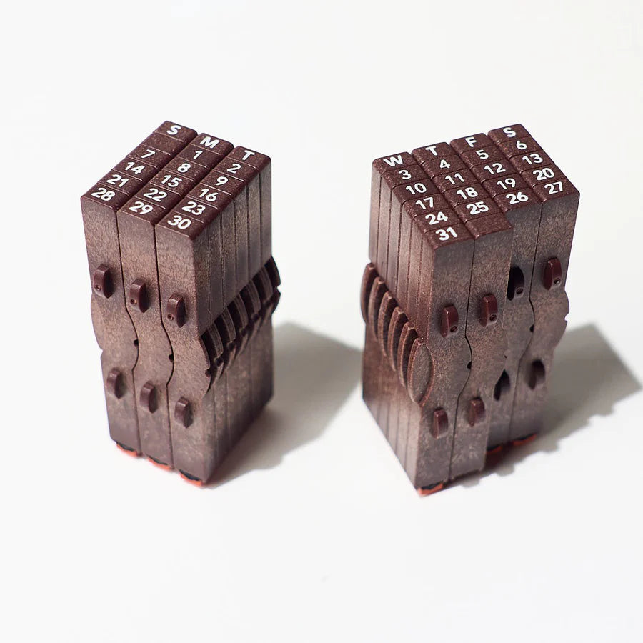 Connected Calendar Stamp Set β Mini Number & Date Stamps for Planners & Journals