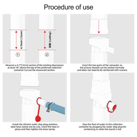 Rain Barrel Diverter ā Adjustable Downspout Rainwater Collection Kit