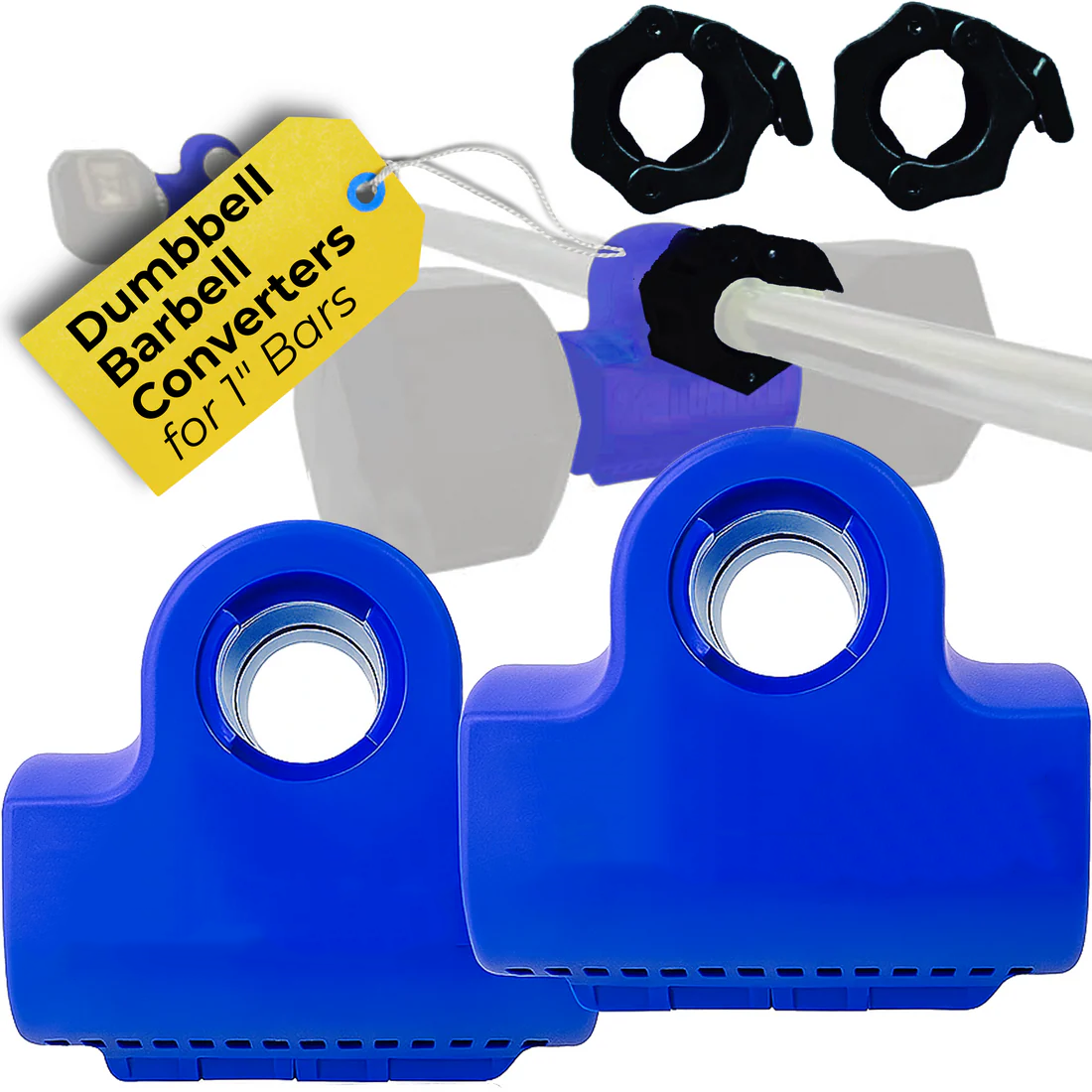 Dual Dumbbell Connector Set with Weight Clips ā Transform Your Dumbbells into a Barbell