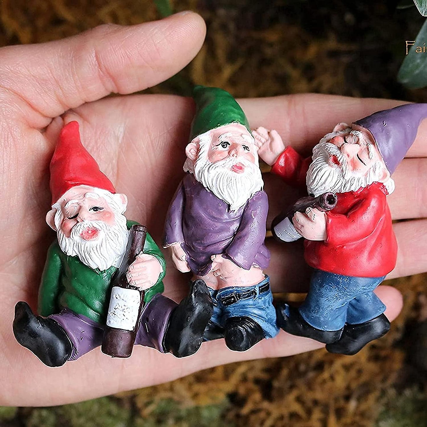 Drunken Garden Gnome Statues ā 4-Piece Funny Outdoor & Indoor Decoration Set